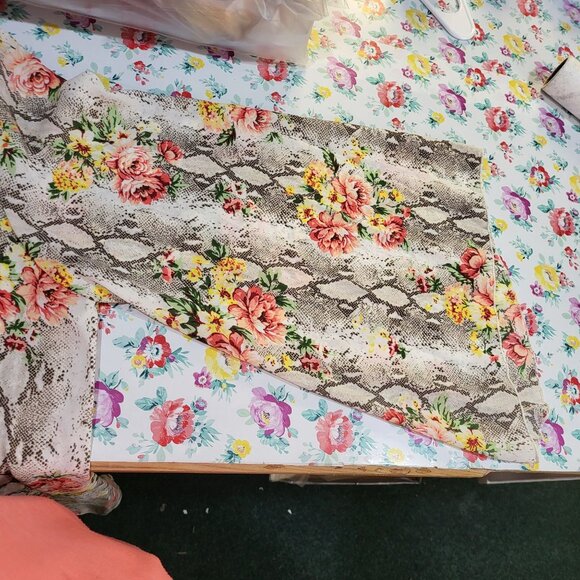 Lucky & Blessed Snake Print Floral Kimono Cardigan 2X NWT - Picture 5 of 6